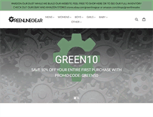 Tablet Screenshot of greenlinegear.com